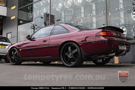 20x8.5 20x9.5 Simmons FR-1 Satin Black on NISSAN 200SX