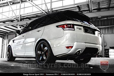 20x8.5 20x10 Simmons FR-C Satin Black NCT on RANGE ROVER SPORT