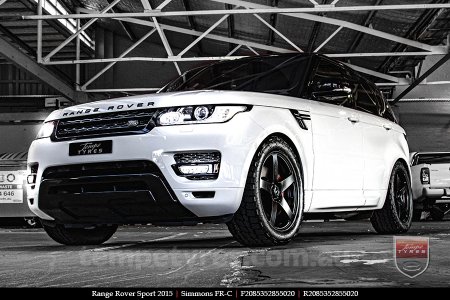 20x8.5 20x10 Simmons FR-C Satin Black NCT on RANGE ROVER SPORT