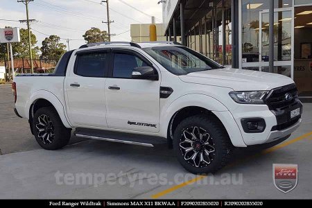 20x9.0 Simmons MAX X11 BKWAA on FORD RANGER WILDTRAK