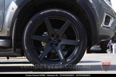 22x9.5 Simmons S6 Matte Black on NISSAN NAVARA NP300