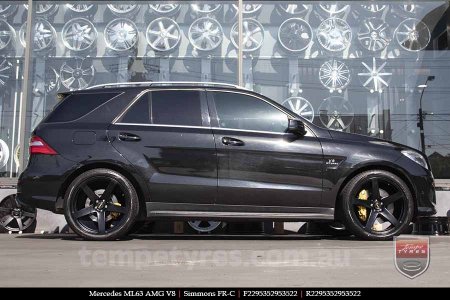 22x9.5 Simmons FR-C Full Satin Black NCT on MERCEDES ML-Class