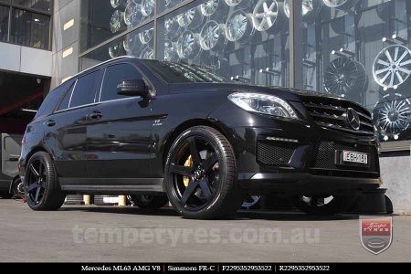 22x9.5 Simmons FR-C Full Satin Black NCT on MERCEDES ML-Class