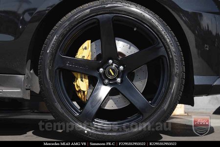 22x9.5 Simmons FR-C Full Satin Black NCT on MERCEDES ML-Class