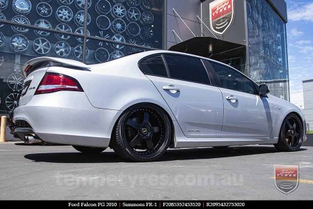 20x8.5 20x9.5 Simmons FR-1 Satin Black on FORD FALCON