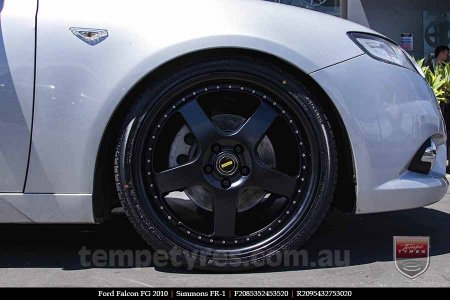 20x8.5 20x9.5 Simmons FR-1 Satin Black on FORD FALCON