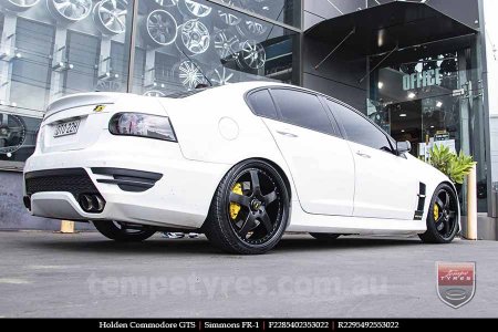 22x8.5 22x9.5 Simmons FR-1 Full Satin Black on HOLDEN COMMODORE 