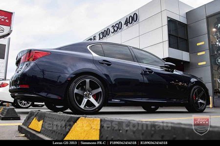 18x8.0 18x9.0 Simmons FR-C Black Tint NCT on LEXUS GS