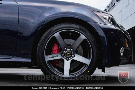 18x8.0 18x9.0 Simmons FR-C Black Tint NCT on LEXUS GS