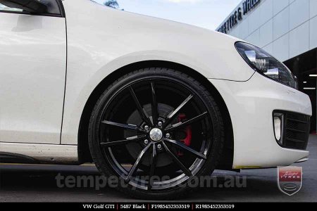 19x8.5 5487 Black on VW GOLF GTI