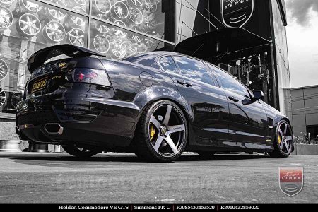 20x8.5 20x10 Simmons FR-C Black Tint NCT on HOLDEN COMMODORE VE