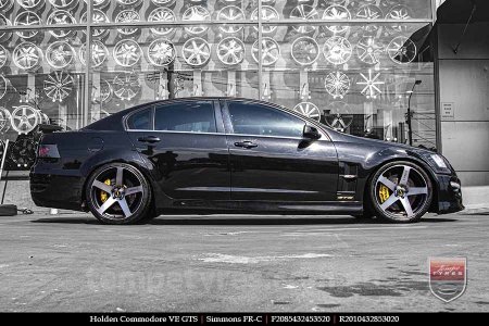 20x8.5 20x10 Simmons FR-C Black Tint NCT on HOLDEN COMMODORE VE
