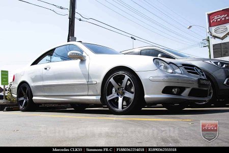 18x8.0 18x9.0 Simmons FR-C Black Tint NCT on MERCEDES CLK-Class