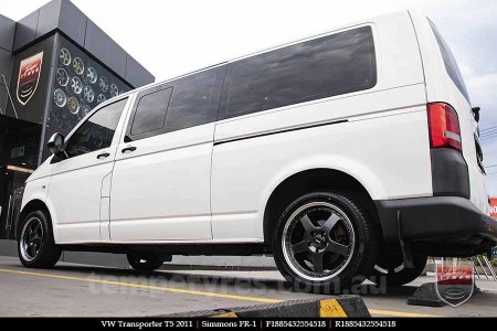 18x8.5 18x9.5 Simmons FR-1 Hyper Dark on VW TRANSPORTER