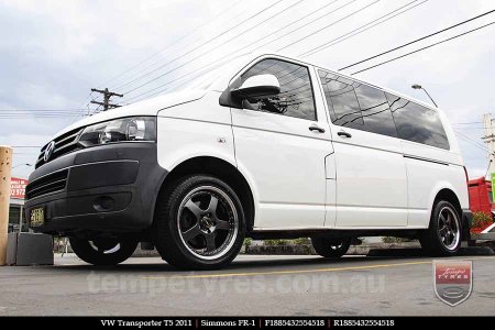 18x8.5 18x9.5 Simmons FR-1 Hyper Dark on VW TRANSPORTER