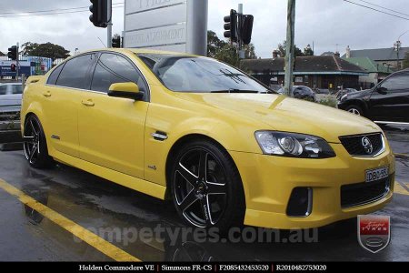 20x8.5 20x10 Simmons FR-CS Satin Black on HOLDEN COMMODORE VE