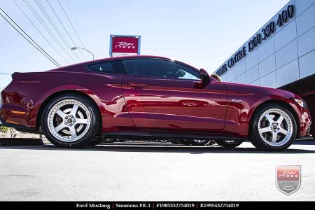 19x8.5 19x9.5 Simmons FR-1 Silver on FORD MUSTANG