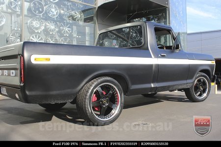 19x7.0 19x8.5 Simmons FR-1 Gloss Black on FORD F100 