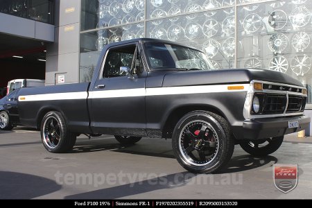 19x7.0 19x8.5 Simmons FR-1 Gloss Black on FORD F100 