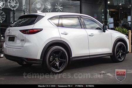 19x8.0 19x9.0 Simmons FR-C Matte Black NCT on MAZDA CX5