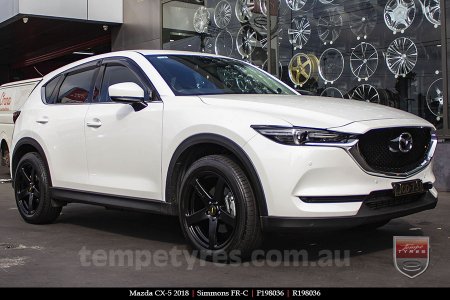 19x8.0 19x9.0 Simmons FR-C Matte Black NCT on MAZDA CX5