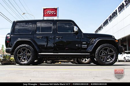 20x9.0 Simmons S6S Matte Black NCT on JEEP WRANGLER