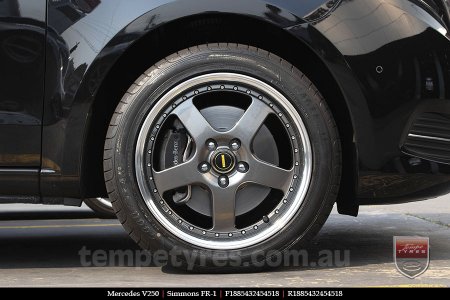 18x8.5 18x9.5 Simmons FR-1 Hyper Dark on MERCEDES V250