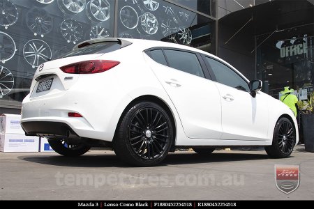 18x8.0 Lenso Como Black on MAZDA 3