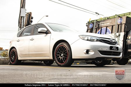 17x7.0 Lenso Type-M - MBRG on SUBARU IMPREZA 