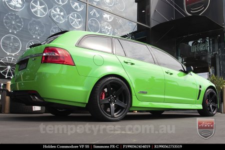 19x8.0 19x9.0 Simmons FR-C Matte Black NCT on HOLDEN COMMODORE VF