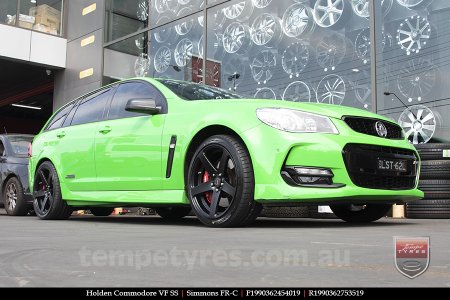 19x8.0 19x9.0 Simmons FR-C Matte Black NCT on HOLDEN COMMODORE VF