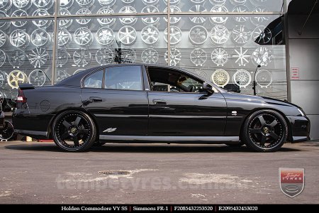 20x8.5 20x9.5 Simmons FR-1 Satin Black on HOLDEN COMMODORE VY