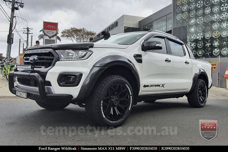 20x9.0 Simmons MAX X11 MBW on FORD RANGER WILDTRAK