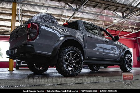 20x9.0 Ballistic Razorback Millworks on FORD RANGER RAPTOR