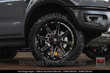 20x9.0 Ballistic Razorback Millworks on FORD RANGER RAPTOR