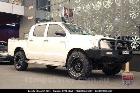 17x8.0 Ballistic BWL Steel on TOYOTA HILUX