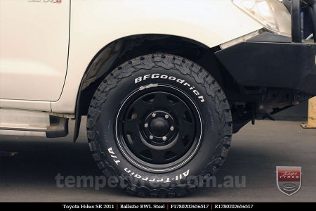 17x8.0 Ballistic BWL Steel on TOYOTA HILUX