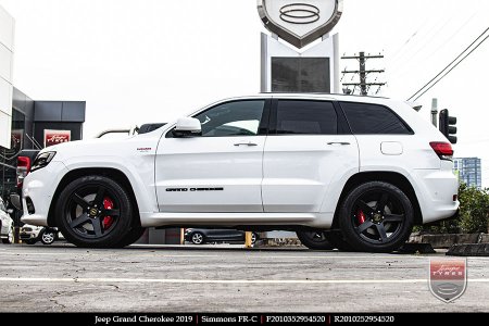 20x8.5 20x10 Simmons FR-C Satin Black NCT on JEEP GRAND CHEROKEE