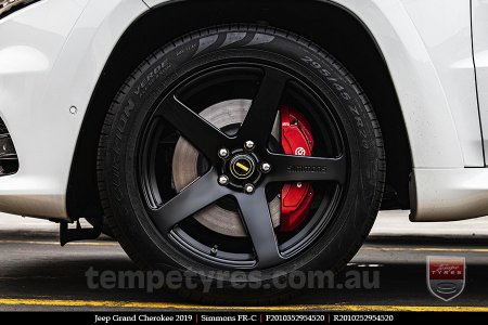 20x8.5 20x10 Simmons FR-C Satin Black NCT on JEEP GRAND CHEROKEE