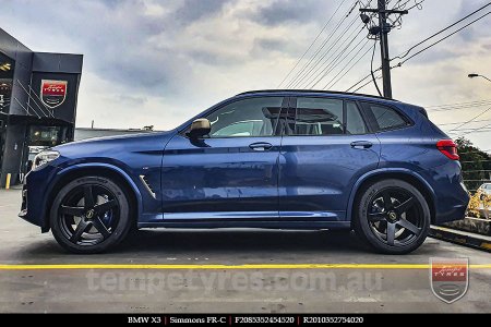 20x8.5 20x10 Simmons FR-C Satin Black NCT on BMW X3 