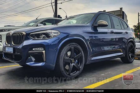 20x8.5 20x10 Simmons FR-C Satin Black NCT on BMW X3 