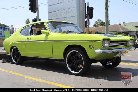 18x7.0 18x8.5 Simmons FR-1 Gloss Black on FORD CAPRI