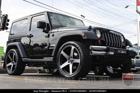 22x9.5 Simmons FR-C Black Tint NCT on JEEP WRANGLER