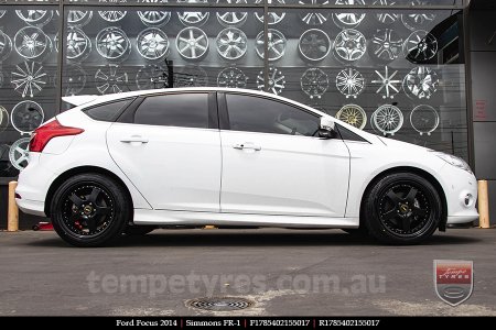 17x7.0 17x8.5 Simmons FR-1 Satin Black on FORD FOCUS