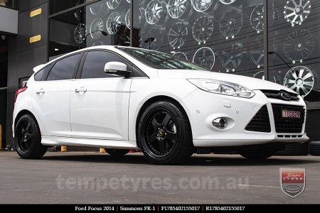 17x7.0 17x8.5 Simmons FR-1 Satin Black on FORD FOCUS