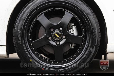 17x7.0 17x8.5 Simmons FR-1 Satin Black on FORD FOCUS