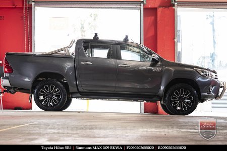 20x9.0 Simmons MAX X09 BKWA on TOYOTA HILUX SR5