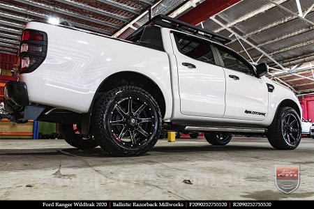 20x9.0 Ballistic Razorback Millworks on FORD RANGER WILDTRAK