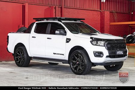 20x9.0 Ballistic Razorback Millworks on FORD RANGER WILDTRAK