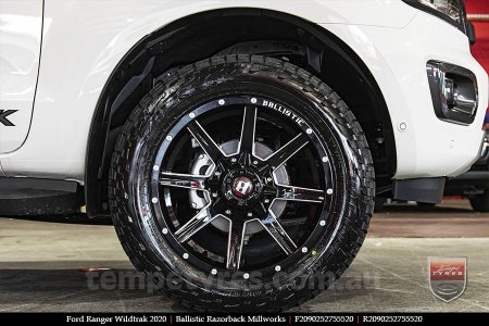 20x9.0 Ballistic Razorback Millworks on FORD RANGER WILDTRAK